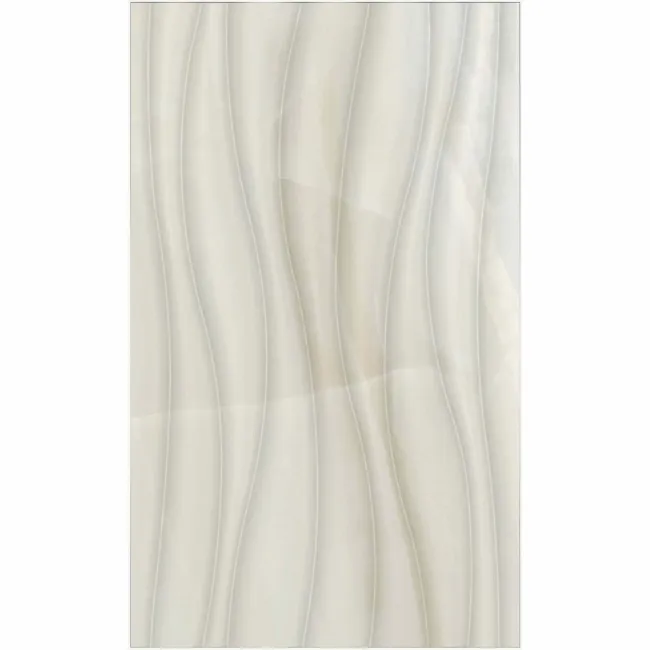 Naza Beige Wave Decor Onyx Marble Effect Matt Wall Tile