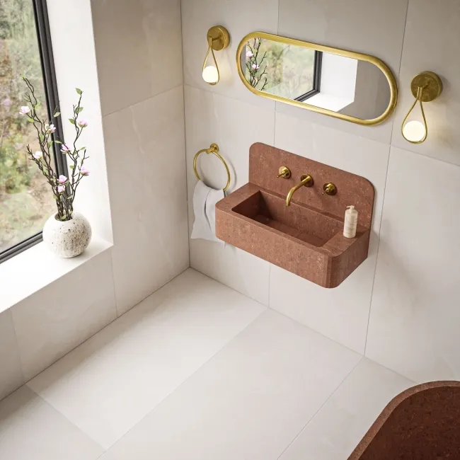 Precious Ivory Onyx Marble Effect Matt Porcelain Tile