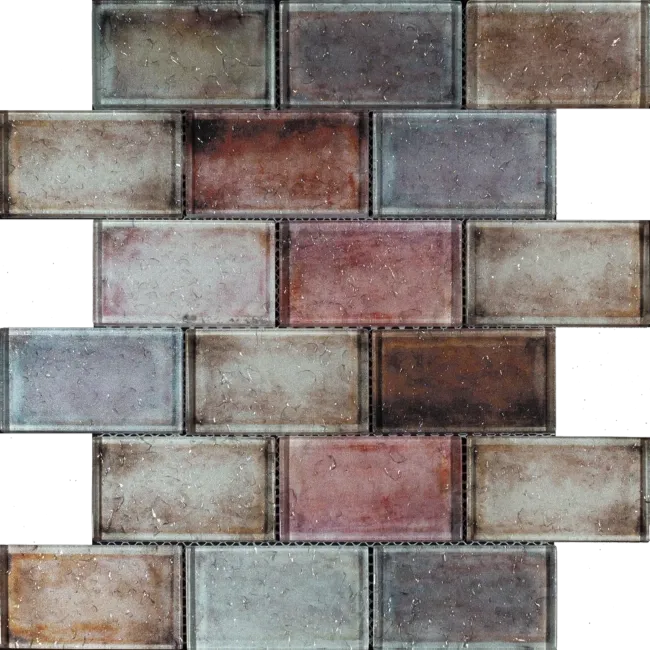 Raindrop Red Glass Mosaic 300x300