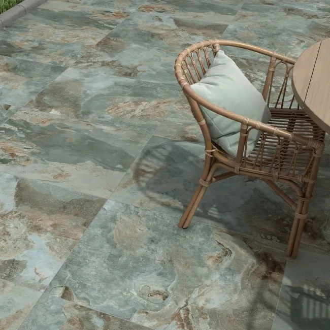 Slate Way Green Matt Porcelain Outdoor Slab