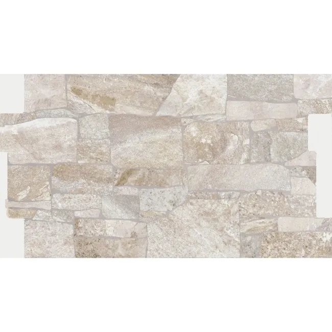 Stones Beige Dry Wall Effect Porcelain Wall Cladding Tile