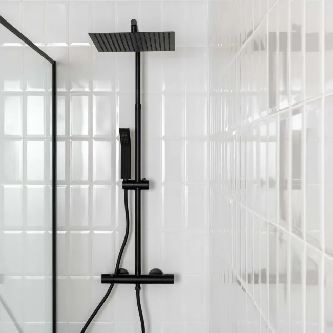 Subway Bevelled White Gloss Ceramic Wall Tiles