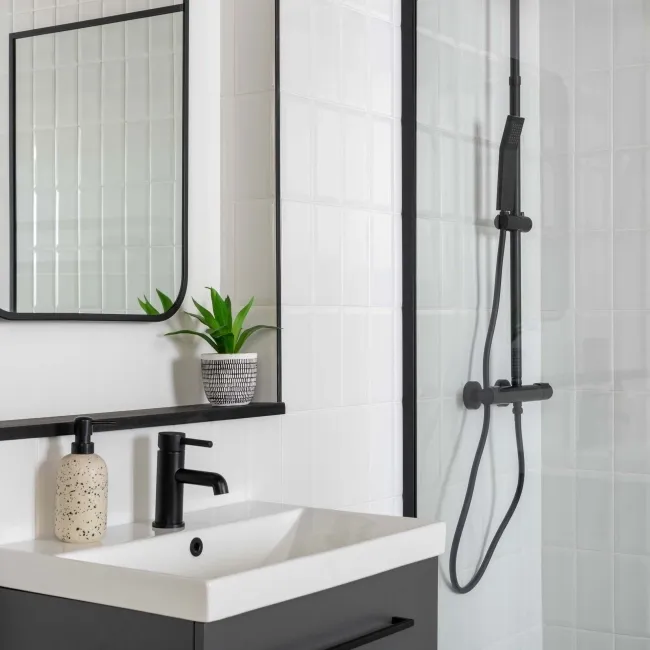 Subway Bevelled White Gloss Ceramic Wall Tiles