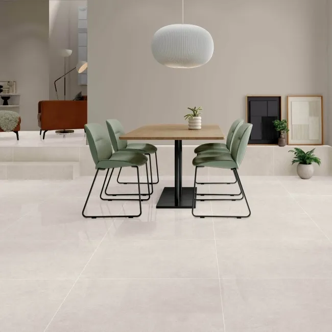 Ulisse Light Grey Concrete Effect Large Polished Porcelain Tile