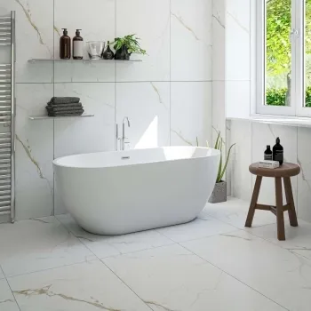 Carrera Gold Marble Effect Rectified Large Matt Porcelain Tile