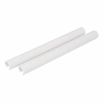 Plastic Pipe Covers - White - Pack Of 2