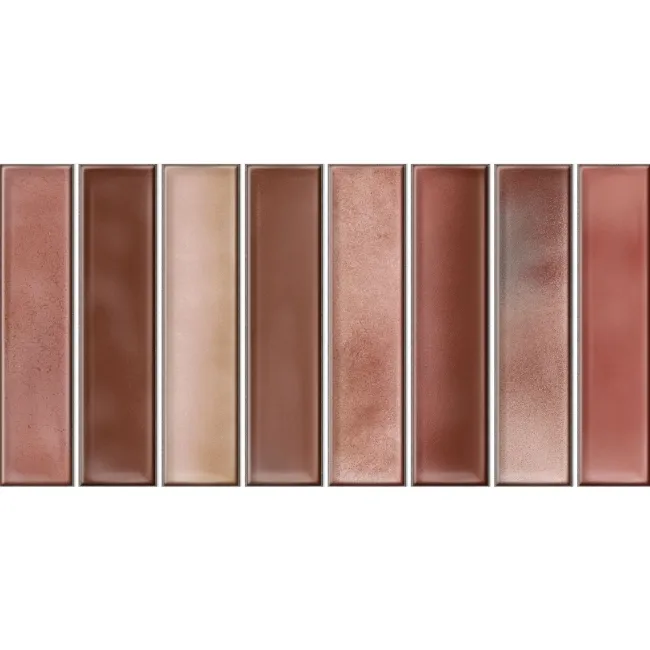 Alba Red Kit Kat Effect Gloss Ceramic Wall Tile