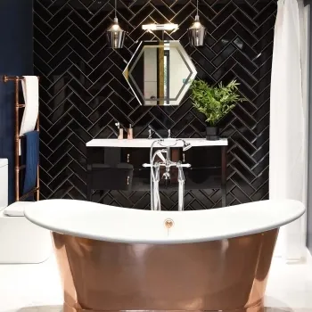 Metro Black Wall Tiles Bathroom Roomset