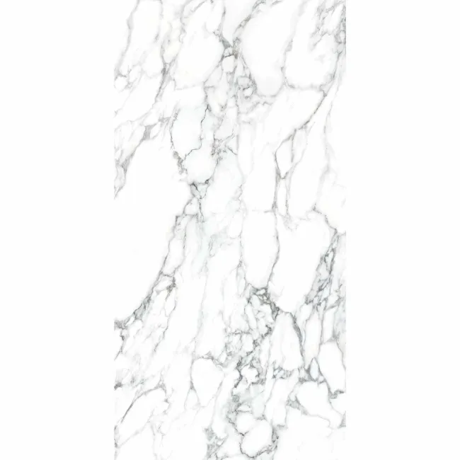 Arabescato White Marble Effect Polished Porcelain Wall and Floor Tile