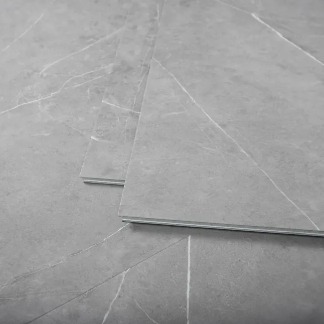 Marble Deluxe Grey Tile Luxury Click Vinyl Flooring 6mm