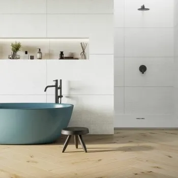 Seven White Matt Ceramic Wall Tile