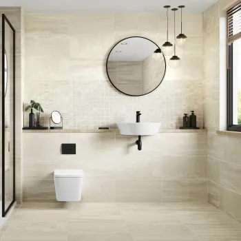 Snowdon Marfil Stone Effect Matt Porcelain Wall and Floor Tile