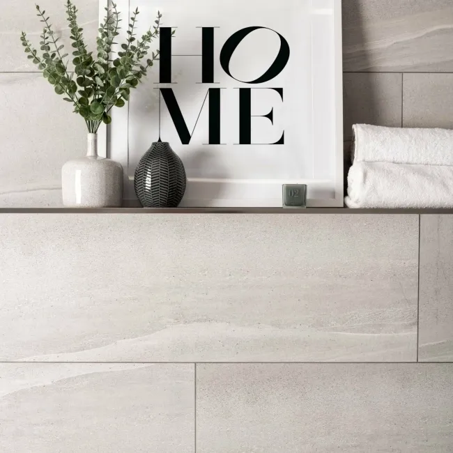 Burlington Stone Effect Grey Matt Ceramic Wall Tile