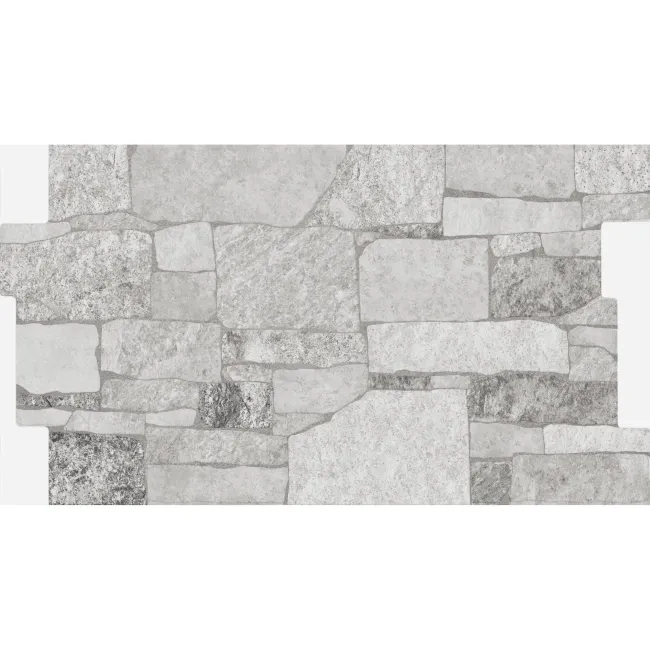 Stones Grey Dry Wall Effect Porcelain Wall Cladding Tile