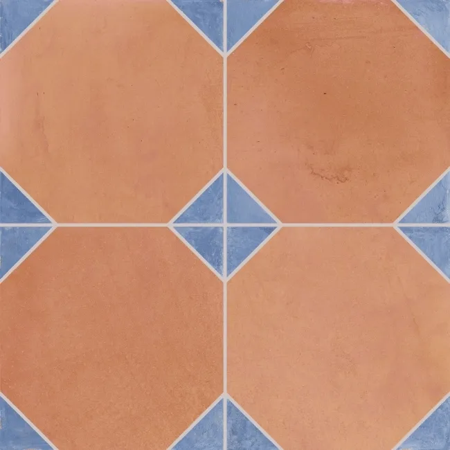 Dover Terracotta Effect Blue Matt Porcelain Tile