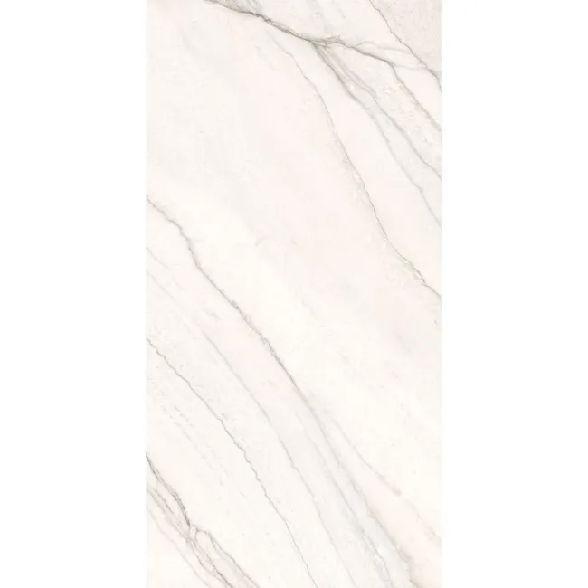 Caelum White Marble Effect Semi Polished Porcelain Wall and Floor Tile 