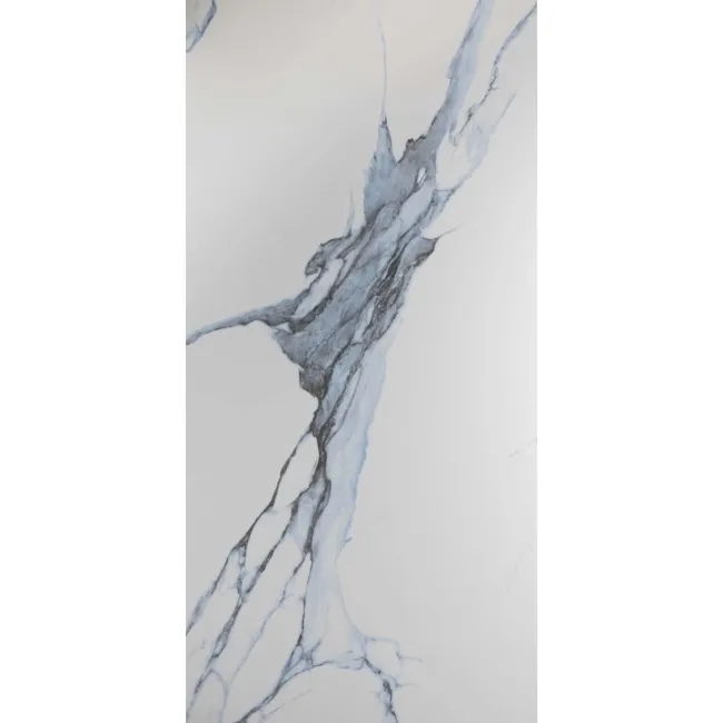 Calacatta Blue Marble Effect Polished Porcelain Wall and Floor Tile
