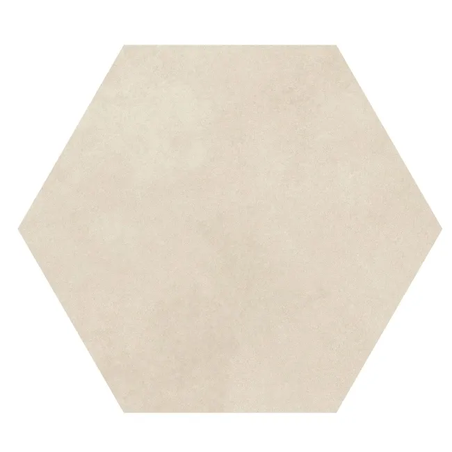 Antic Hexagon Cream Stone Effect Matt Porcelain Tile
