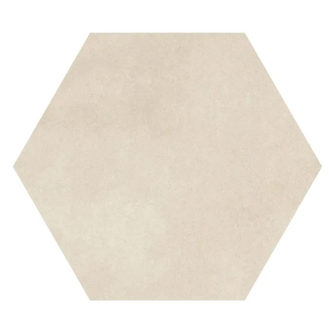 Antic Hexagon Cream Stone Effect Matt Porcelain Tile