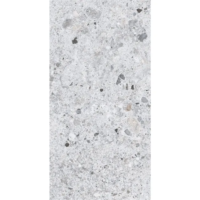 Jaya Grey Terrazzo Effect Matt Porcelain Wall and Floor Tile