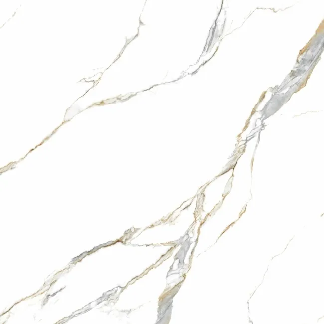 Lasa Golden Grey Marble Effect Polished Porcelain Floor Tile