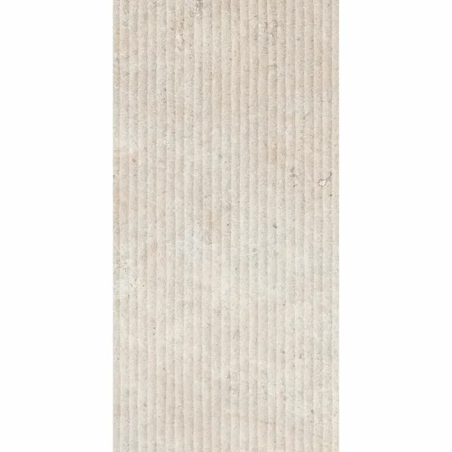 Roca Limestone Effect Decor Ivory Matt Ceramic Wall Tile