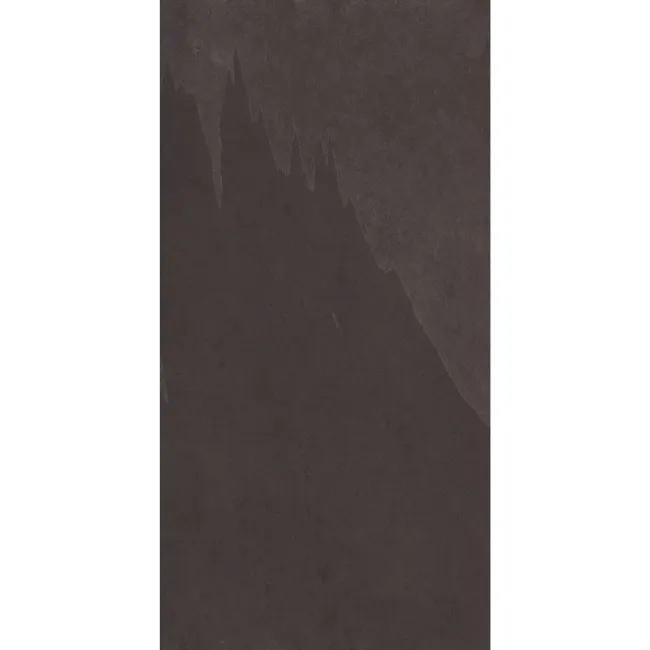 Mustang Black Slate Effect Matt Porcelain Large Wall and Floor Tile