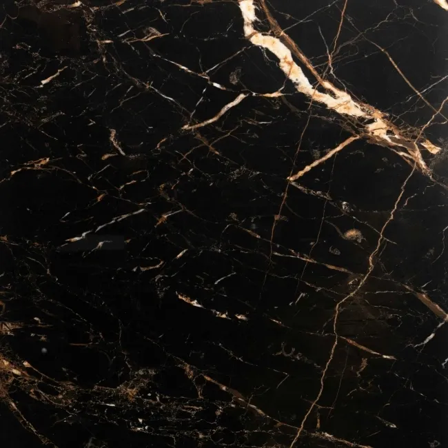 Sky Golden Black Marble Effect Polished Porcelain Floor Tile
