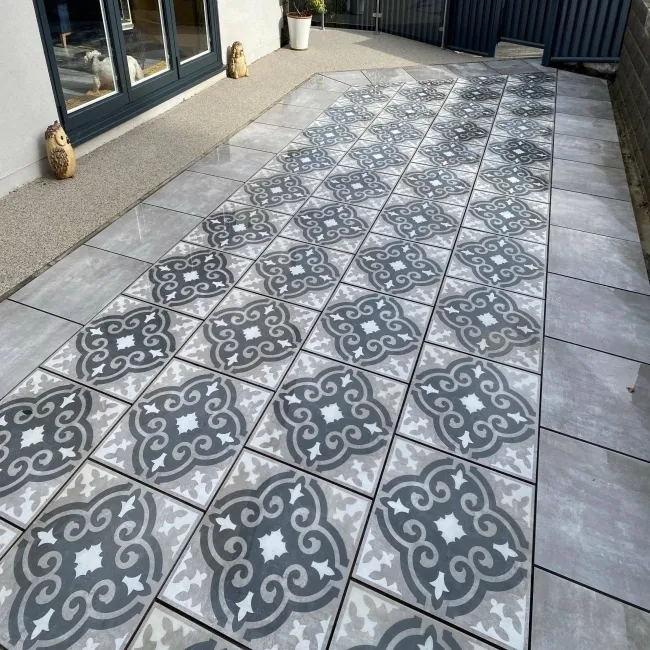 Porto Decor Grey Concrete Effect Matt Porcelain Outdoor Slab Tile