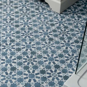 Agadir Blue Pattern Matt Ceramic Floor Tile