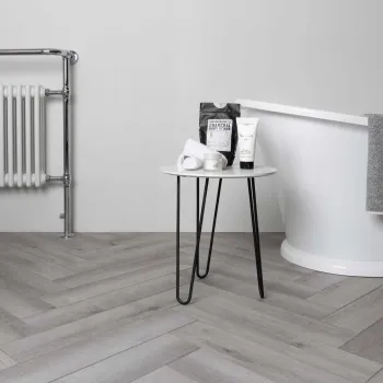 Alsek Silver Grey Herringbone Luxury Click Vinyl Flooring 5mm
