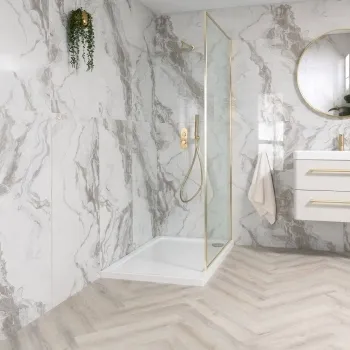Fenndi Gold Marble Effect Polished Porcelain Tile