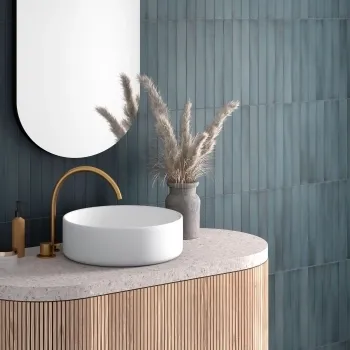 Massimo Blue Brick Effect Matt Ceramic Wall Tile