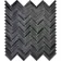 Chapel Herringbone Black Mixed Mosaic