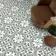 Avon Green Victorian Patterned Matt Ceramic Floor Tile