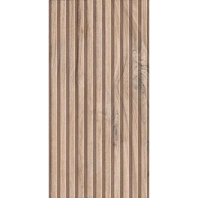 Dakaris Golden Slatted Wood Effect Matt Porcelain Tile