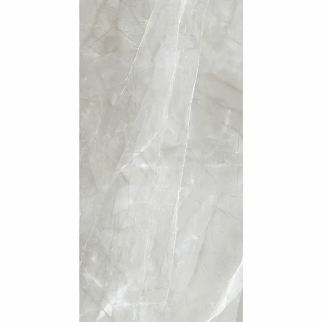 Alessia Light Grey Marble Effect Polished Porcelain Wall and Floor Tile