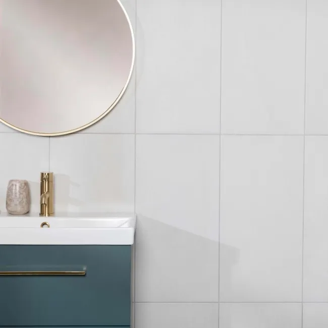 Augusta White Slate Effect Matt Porcelain Wall and Floor Tile