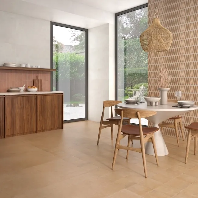 Terracotta Dark Ivory Concrete Effect Matt Porcelain Tile