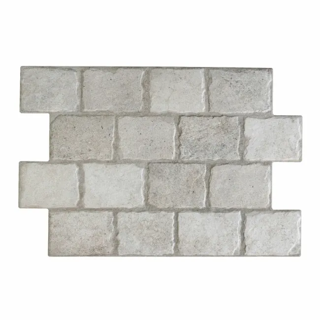 Bologna White Cobblestone Effect Matt Porcelain Wall Tile