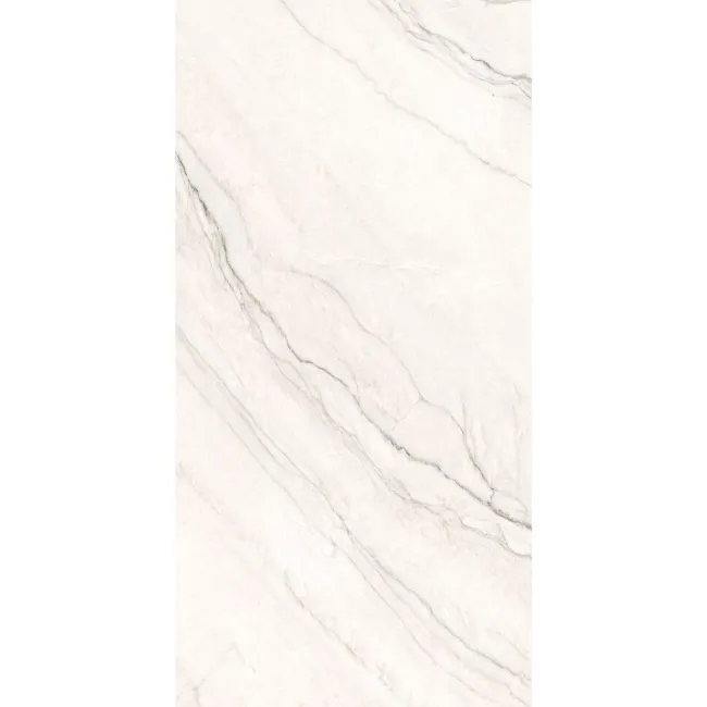 Caelum White Marble Effect Semi Polished Porcelain Wall and Floor Tile 