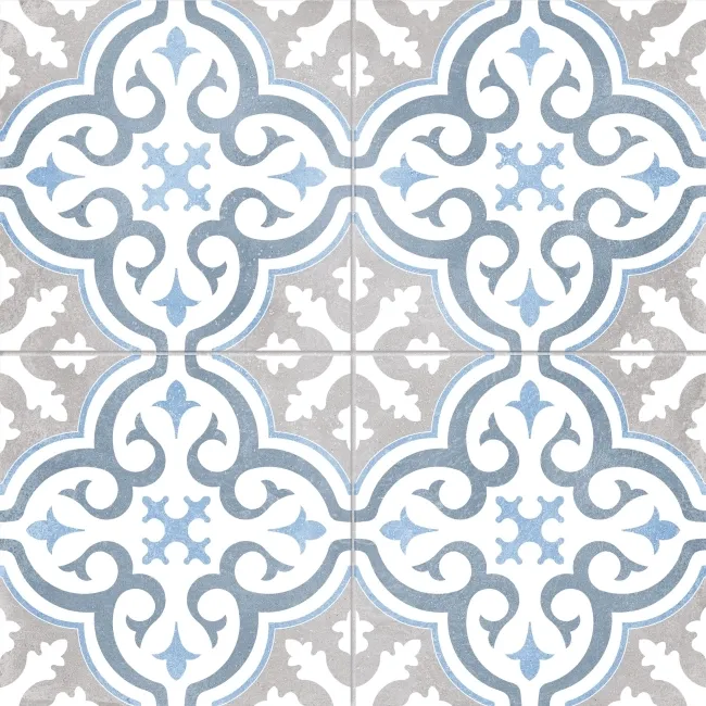 Canterbury Blue Patterned Matt Ceramic Wall & Floor Tile