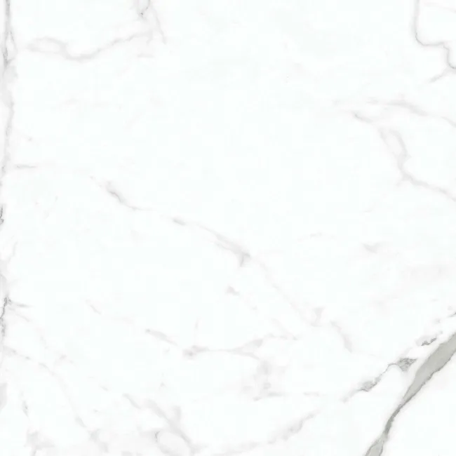 Carrera White Marble Effect Rectified Polished Porcelain Floor Tile