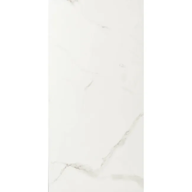 Crystal White Marble Tile Luxury Click Vinyl Flooring 6mm
