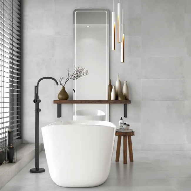 Maddox Grey Concrete Effect Matt Porcelain Wall and Floor Tile