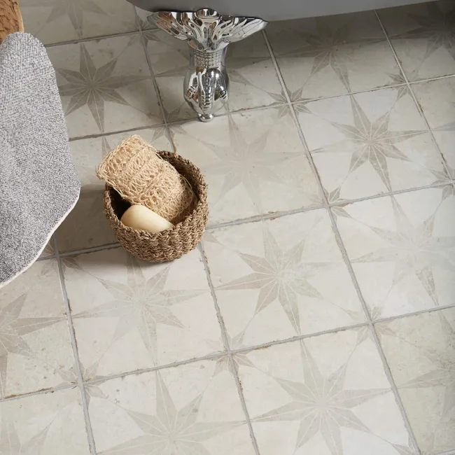 Metropolis Star Silver Wall and Floor Tiles