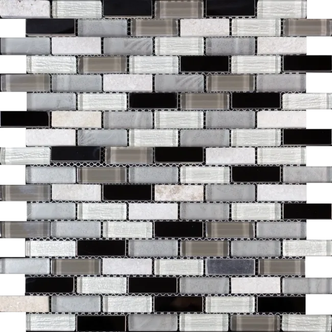 Mountain Atlas White Glass Mosaic 300x300