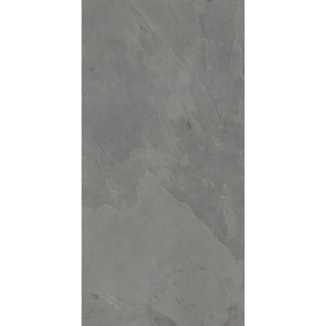 Mustang Light Grey Slate Effect Matt Porcelain Wall and Floor Tile
