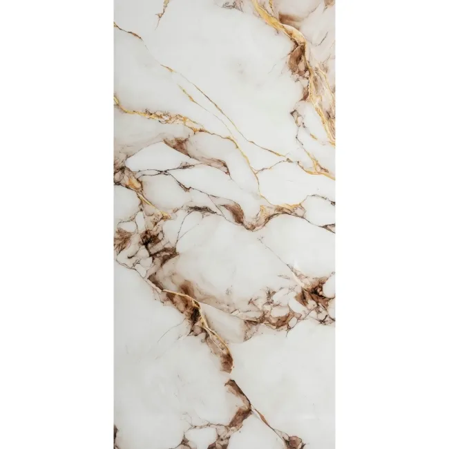 Napoli Bronze White Marble Effect Polished Porcelain Tile