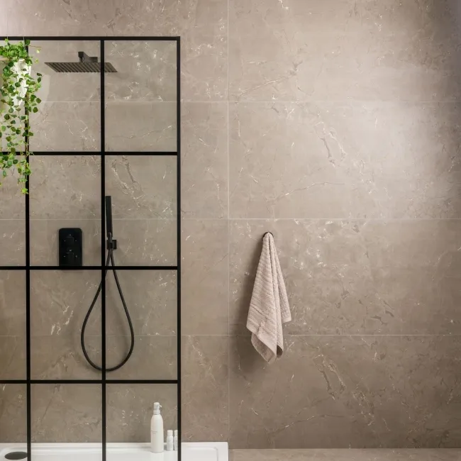 Neeko Taupe Stone Effect Matt Porcelain Tile